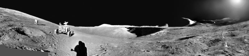 Apollo 15 panorama, single images credit NASA